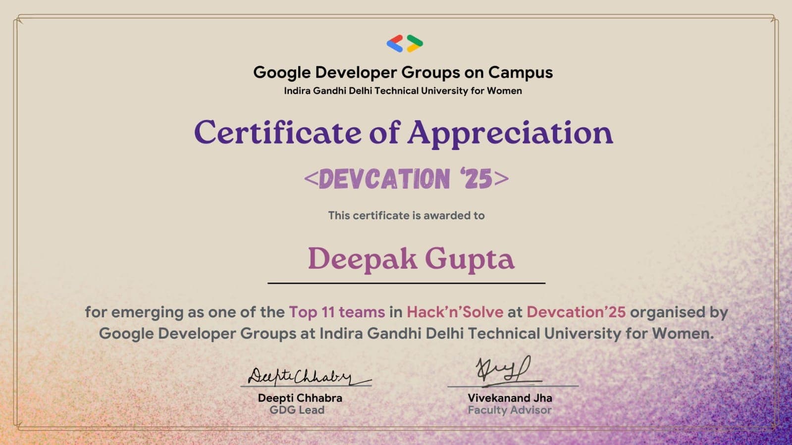 DEVACATION'25 Hackathon